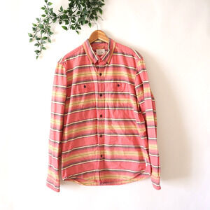 Casual Button Down Shirt - Pink Striped
